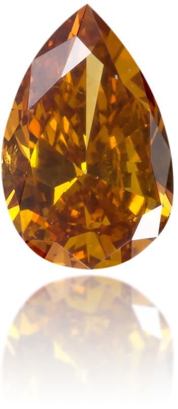 Natural Orange Diamond Pear Shape 0.29 ct Polished