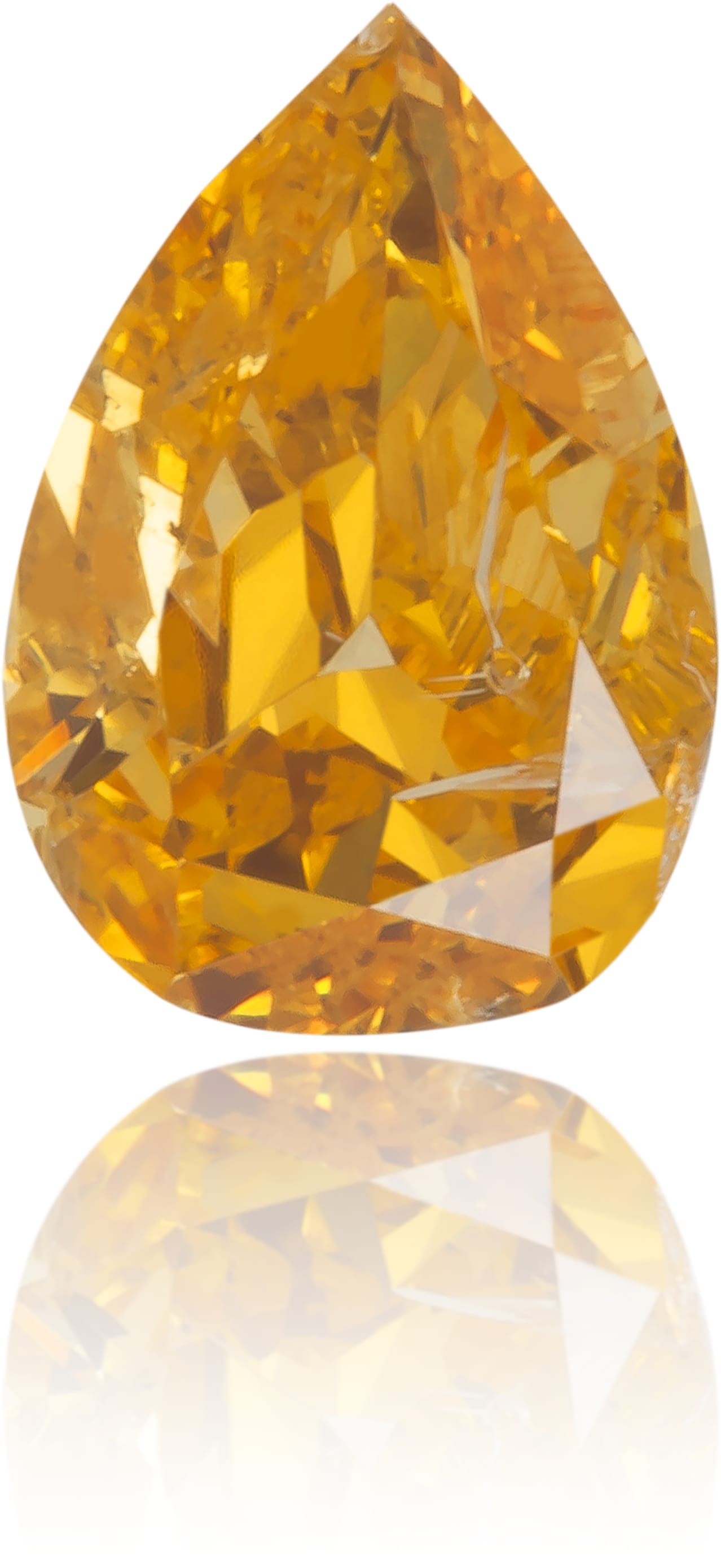 Natural Orange Diamond Pear Shape 0.24 ct Polished