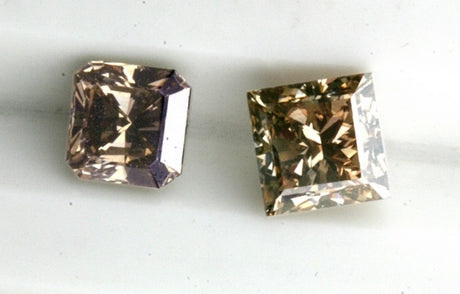 Two brown square diamonds