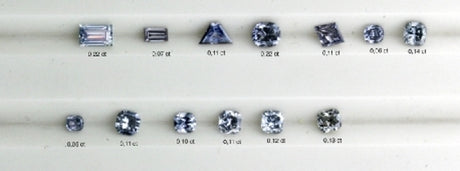 A nice serie of blue diamonds