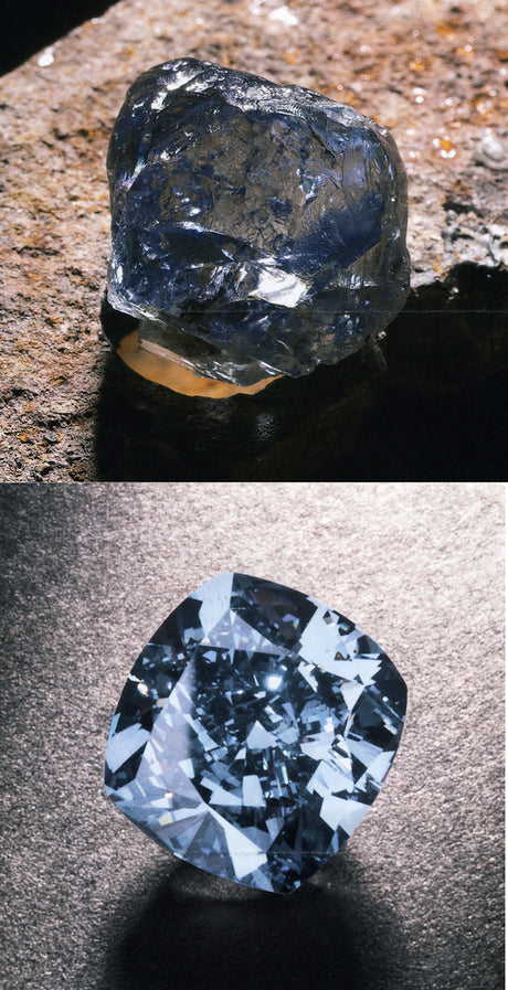 From rough to a polished vivid blue gem