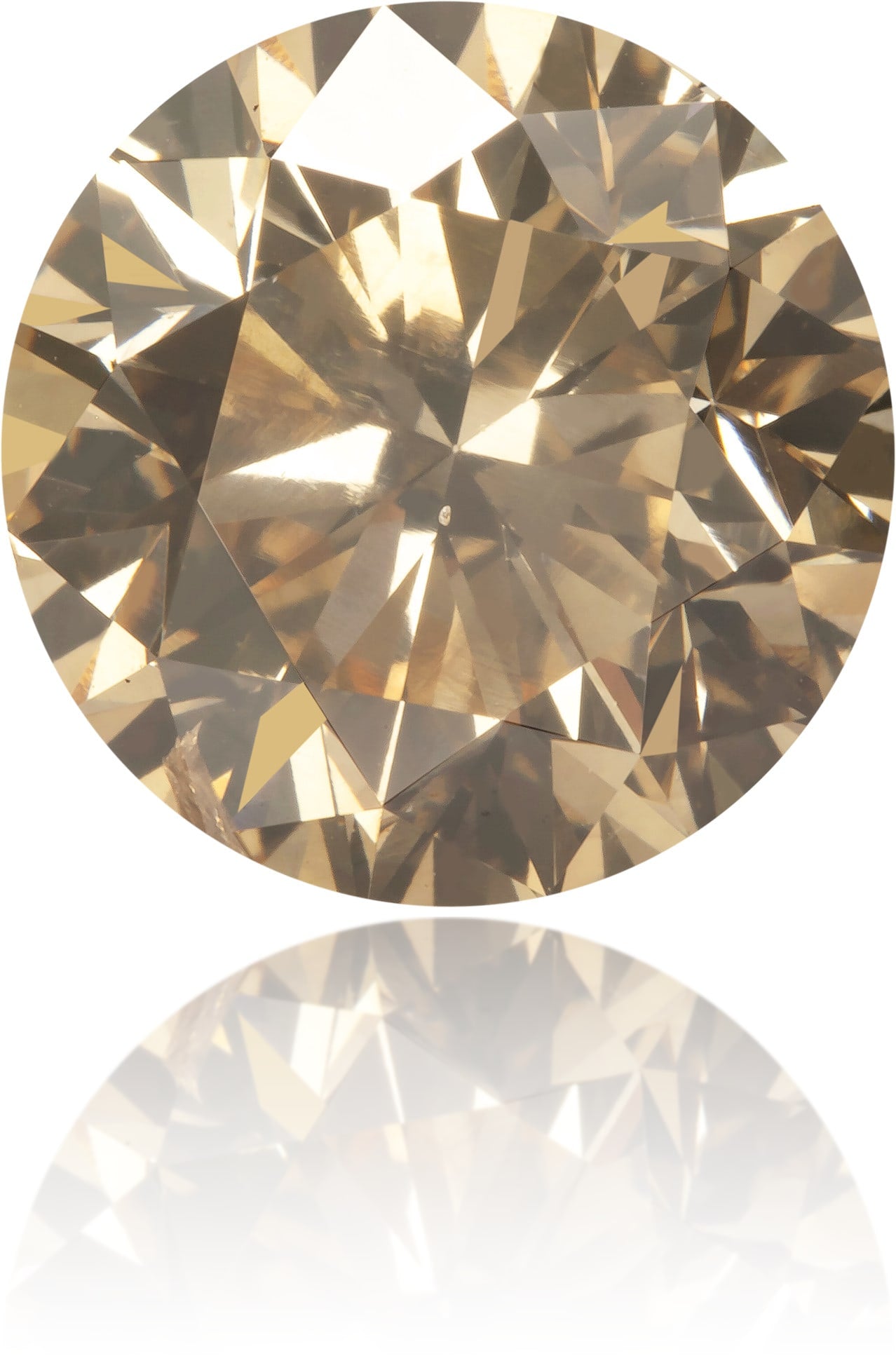 Natural Brown Diamond Round 3.00 ct Polished