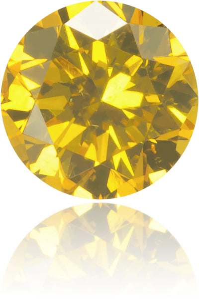 Natural Yellow Diamond Round 0.28 ct Polished