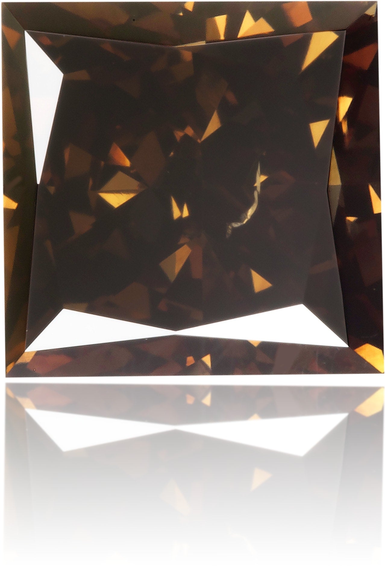 Natural Brown Diamond Square 1.89 ct Polished