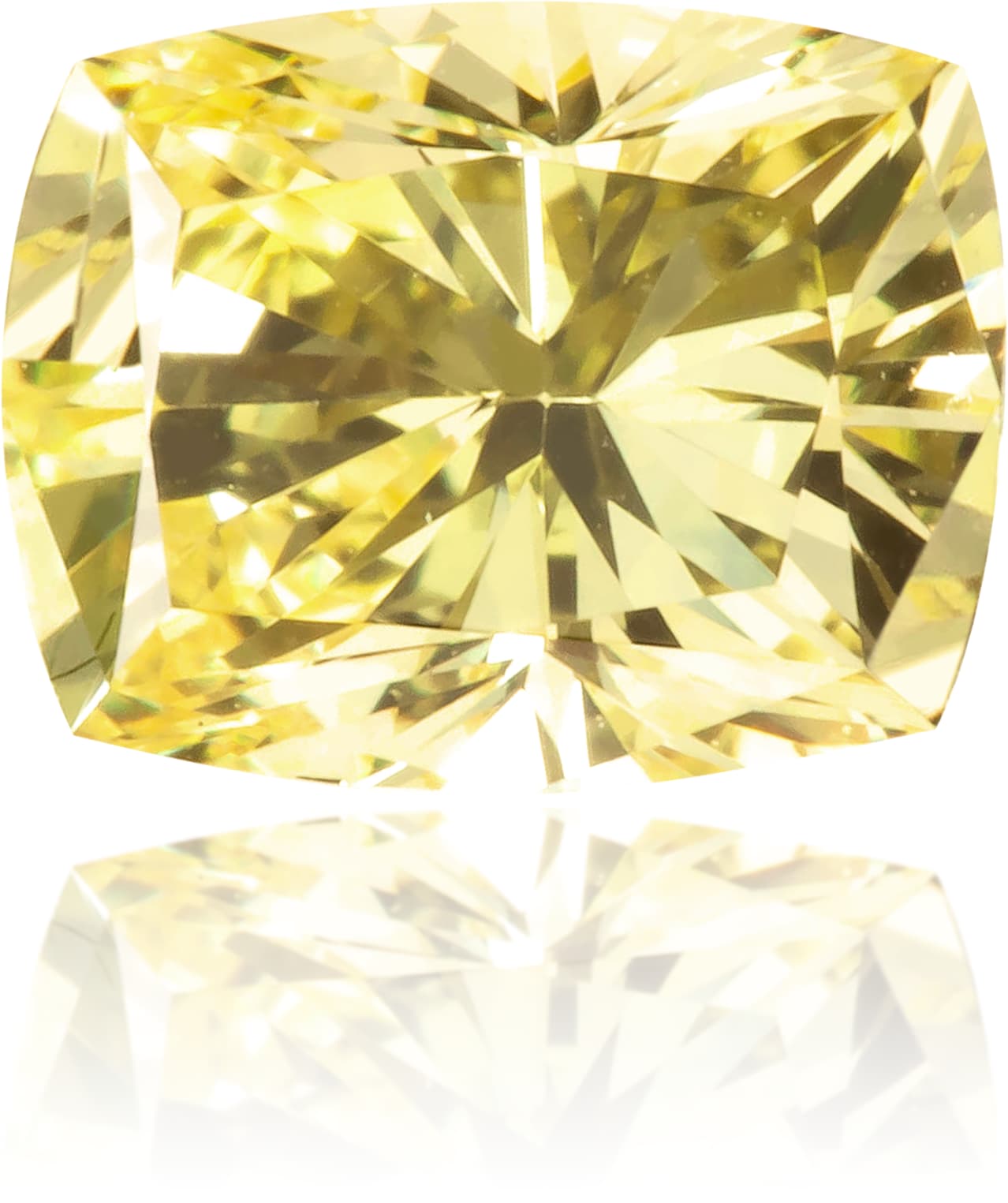 Natural Yellow Diamond Cushion 0.53 ct Polished