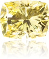 Natural Yellow Diamond Cushion 0.53 ct Polished