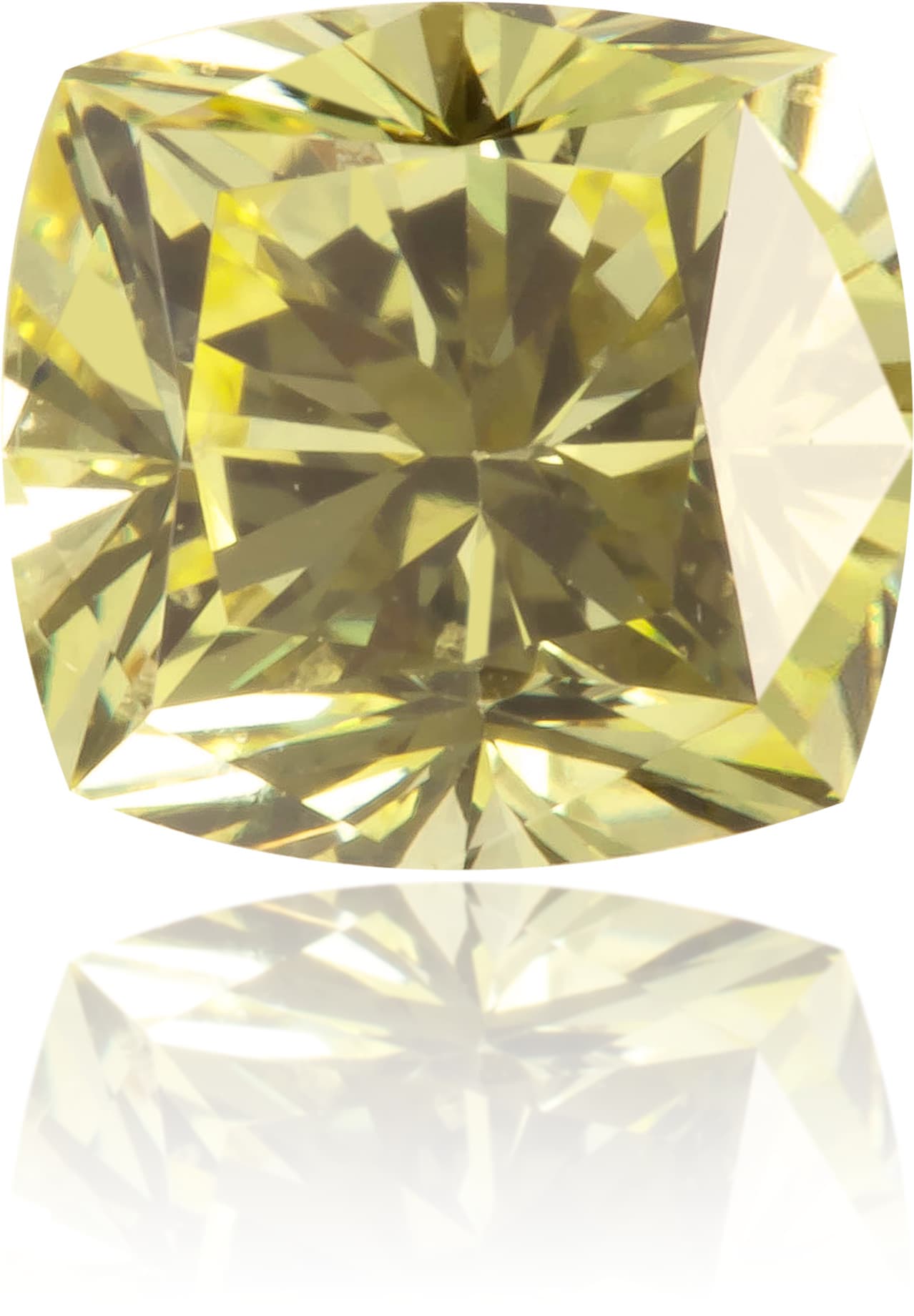 Natural Yellow Diamond Cushion 0.57 ct Polished