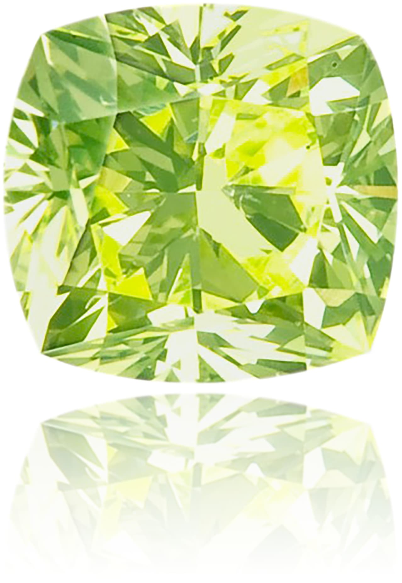 Natural Green Diamond Square 0.22 ct Polished