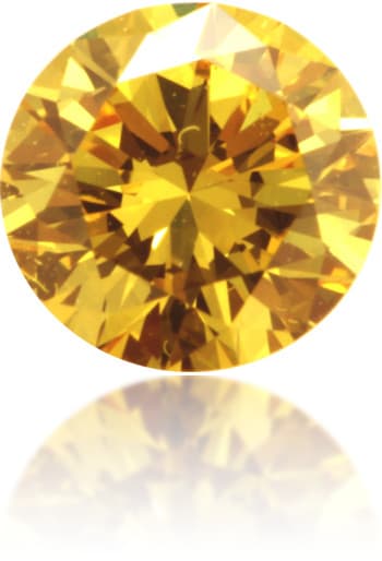 Natural Yellow Diamond Round 0.25 ct Polished