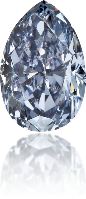 Natural Blue Diamond Pear Shape 0.52 ct Polished