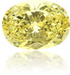 Natural Yellow Diamond Oval 0.83 ct Polished