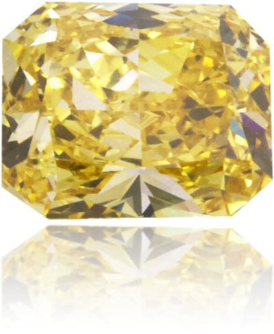 Natural Yellow Diamond Rectangle 0.91 ct Polished