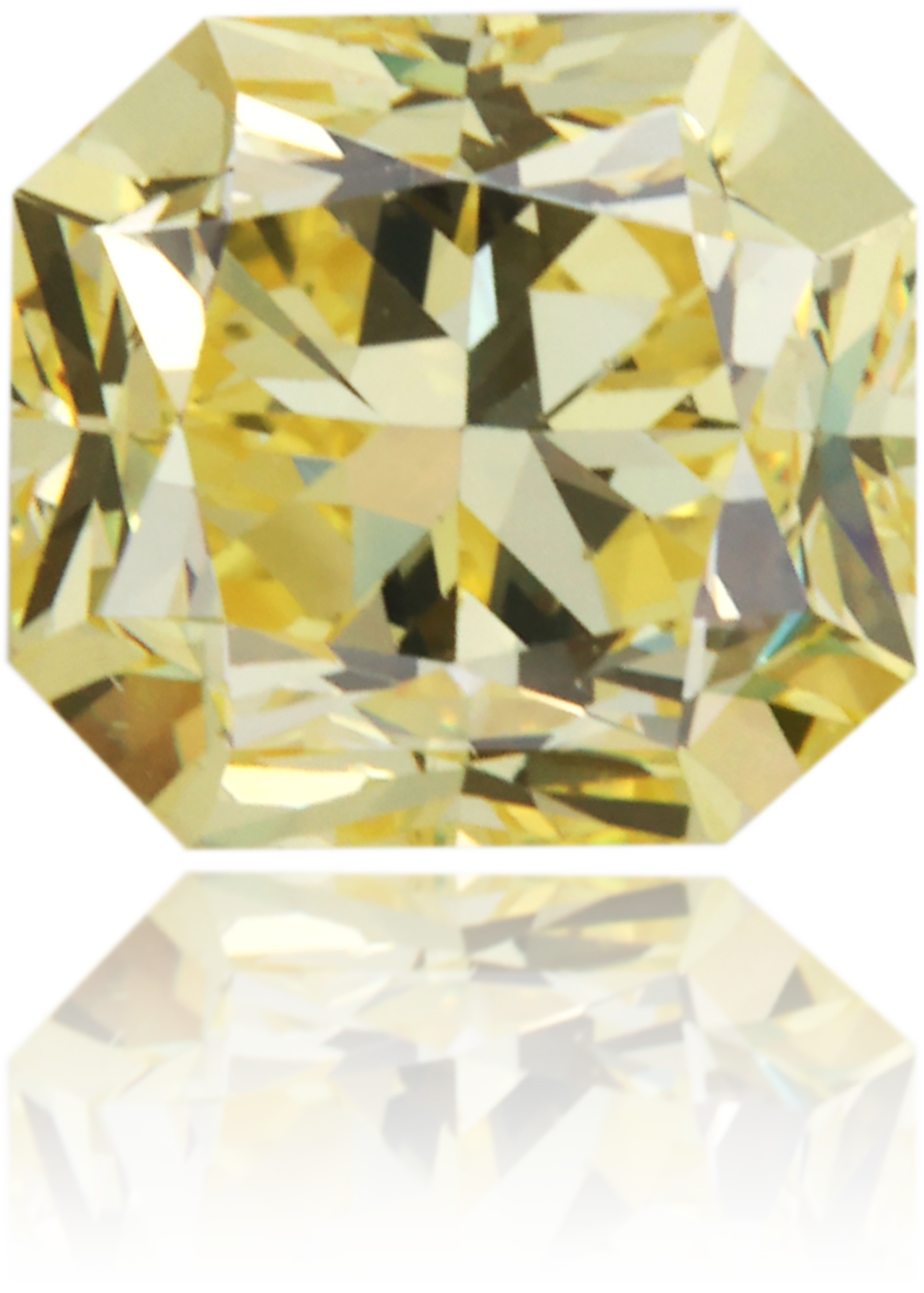 Natural Yellow Diamond Rectangle 1.00 ct Polished