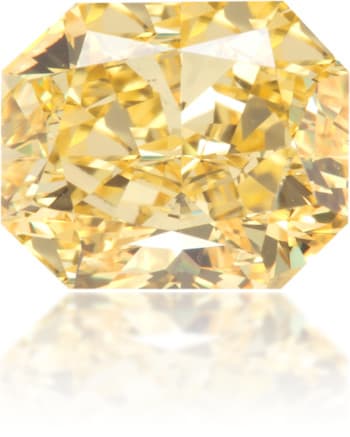 Natural Yellow Diamond Rectangle 1.01 ct Polished