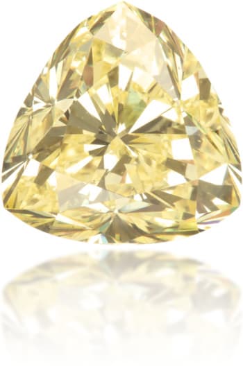 Natural Yellow Diamond Triangle 1.17 ct Polished