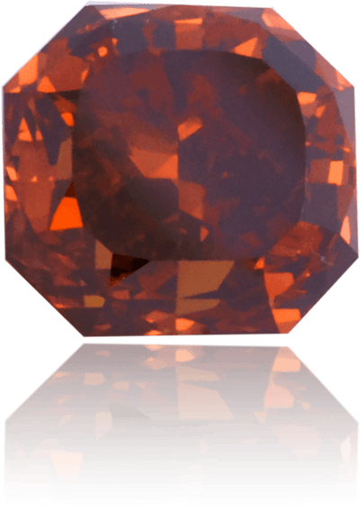 Natural Orange Diamond Rectangle 2.12 ct Polished