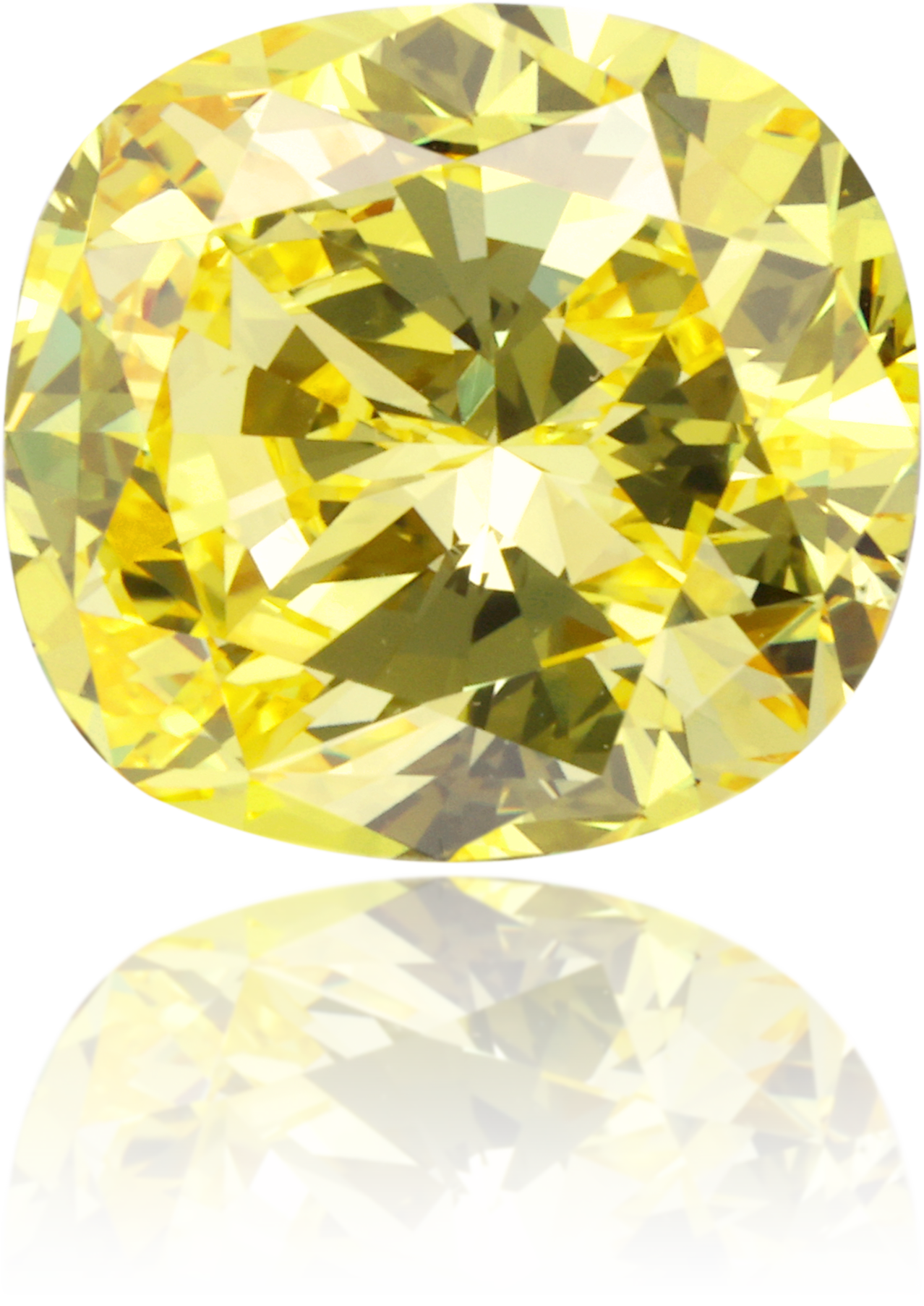 Natural Yellow Diamond Cushion 2.57 ct Polished