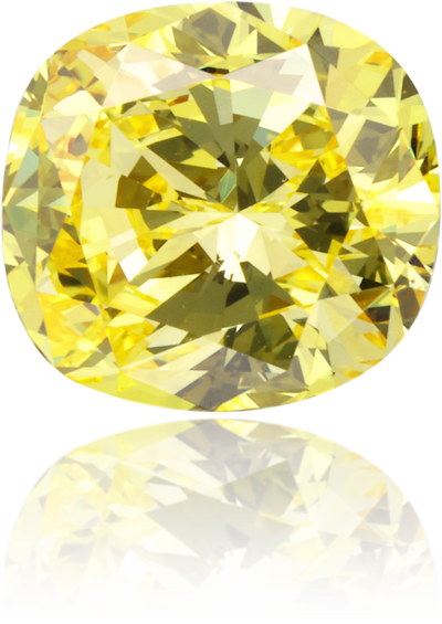 Natural Yellow Diamond Cushion 2.57 ct Polished