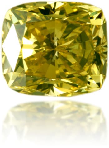 Natural Green Diamond Cushion 3.12 ct Polished