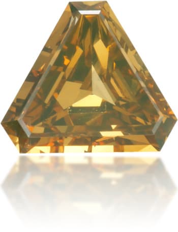 Natural Orange Diamond Triangle 0.30 ct Polished