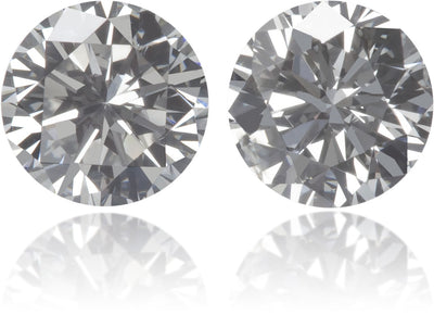 Natural Gray Diamond Round 0.51 ct set