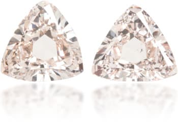 Natural Pink Diamond Triangle 1.90 ct set