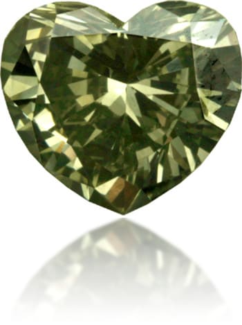 Natural Green Diamond Heart Shape 1.25 ct Polished