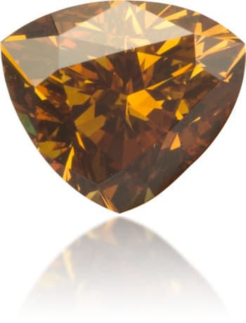 Natural Orange Diamond Triangle 1.12 ct Polished