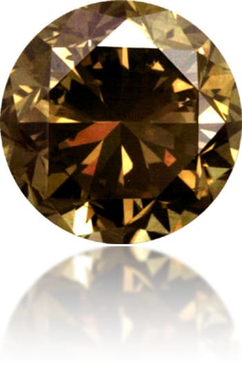 Natural Brown Diamond Round 1.01 ct Polished