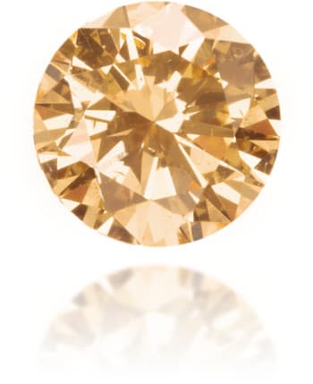 Natural Orange Diamond Round 0.34 ct Polished