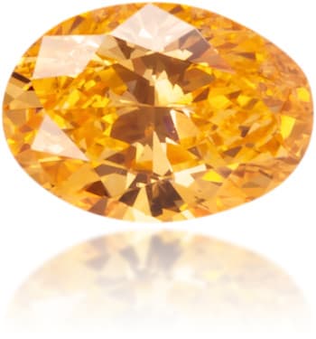 Natural Orange Diamond Oval 0.15 ct Polished