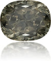 Natural Gray Diamond Oval 0.37 ct Polished