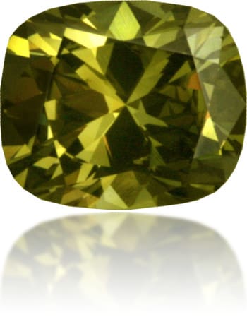 Natural Green Diamond Cushion 1.26 ct Polished