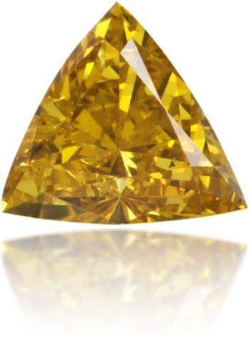 Natural Orange Diamond Triangle 0.38 ct Polished