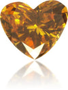 Natural Orange Diamond Heart Shape 0.19 ct Polished