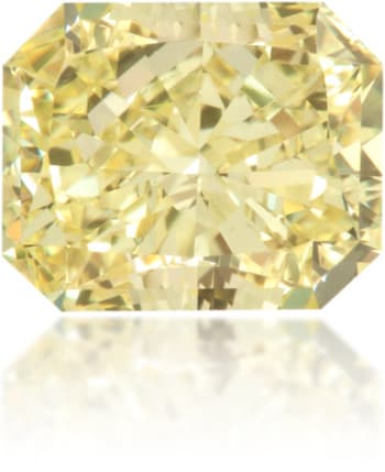 Natural Yellow Diamond Rectangle 1.01 ct Polished