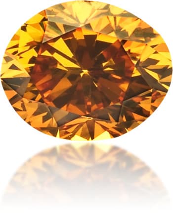 Natural Orange Diamond Oval 0.22 ct Polished