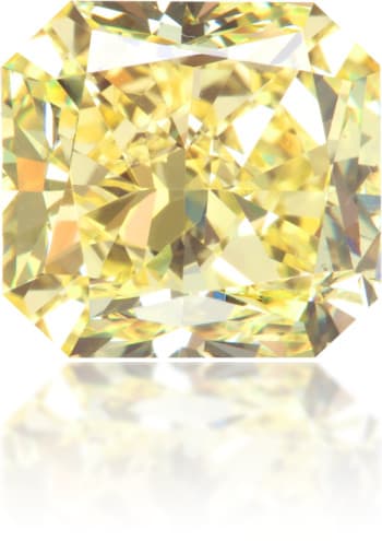 Natural Yellow Diamond Square 3.07 ct Polished