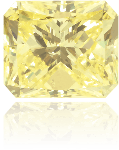 Natural Yellow Diamond Rectangle 0.59 ct Polished