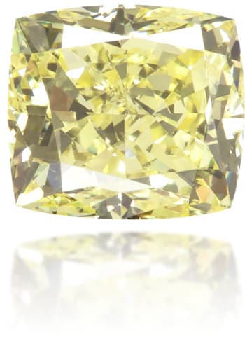 Natural Yellow Diamond Cushion 0.34 ct Polished