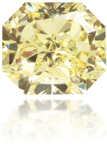 Natural Yellow Diamond Rectangle 0.53 ct Polished