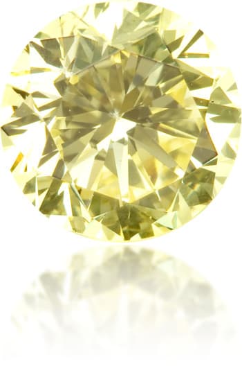 Natural Yellow Diamond Round 1.02 ct Polished