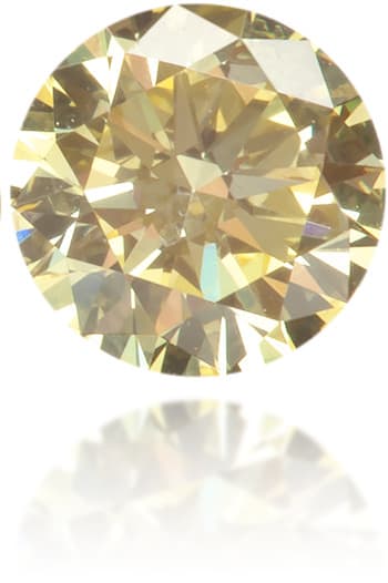 Natural Yellow Diamond Round 0.21 ct Polished