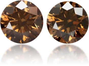 Natural Brown Diamond Round 1.11 ct set