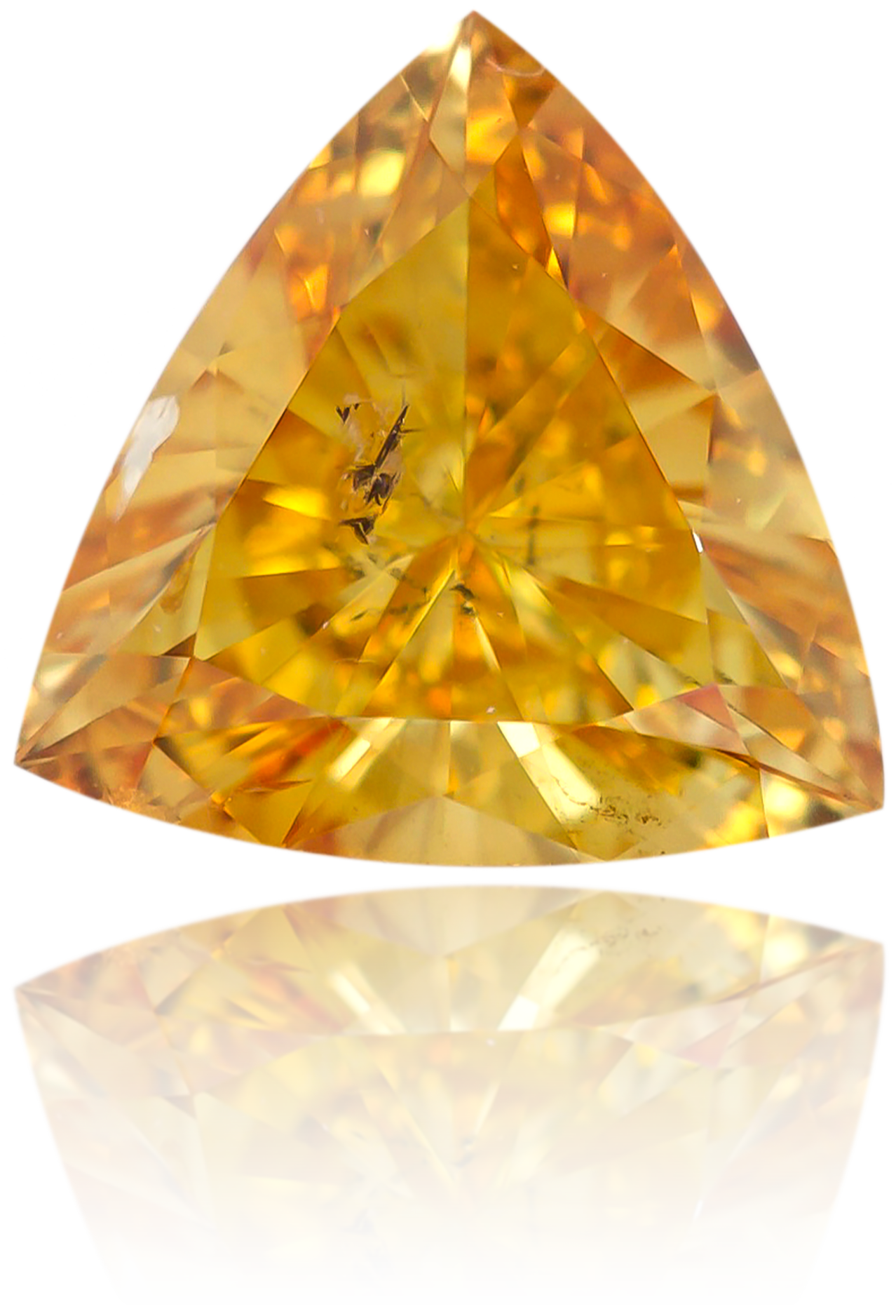 Natural Orange Diamond Triangle 0.25 ct Polished