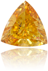 Natural Orange Diamond Triangle 0.25 ct Polished