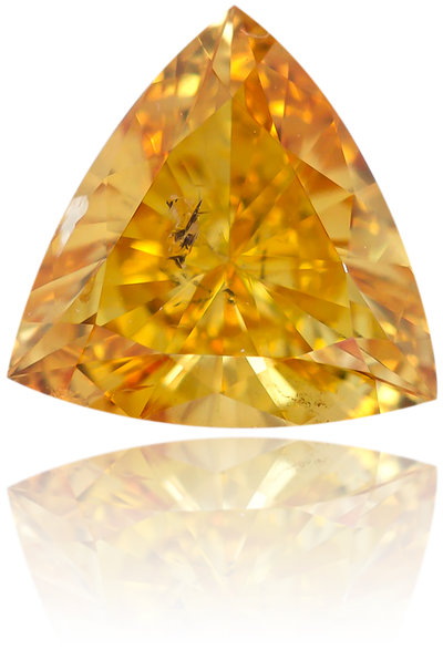 Natural Orange Diamond Triangle 0.25 ct Polished