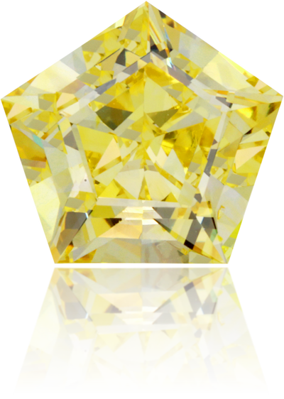 Natural Yellow Diamond Pentagon 0.86 ct Polished