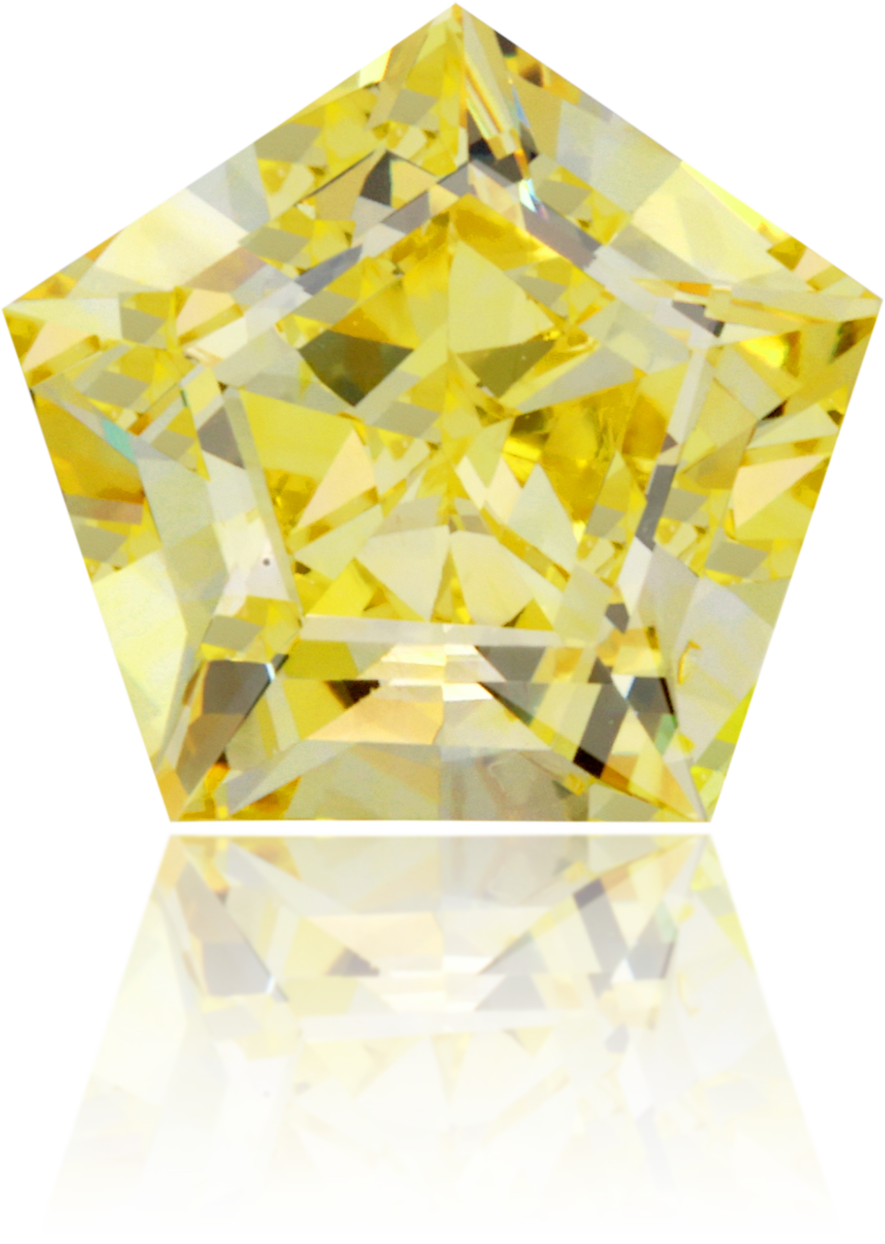 Natural Yellow Diamond Pentagon 0.86 ct Polished