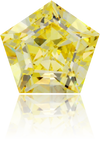 Natural Yellow Diamond Pentagon 0.86 ct Polished